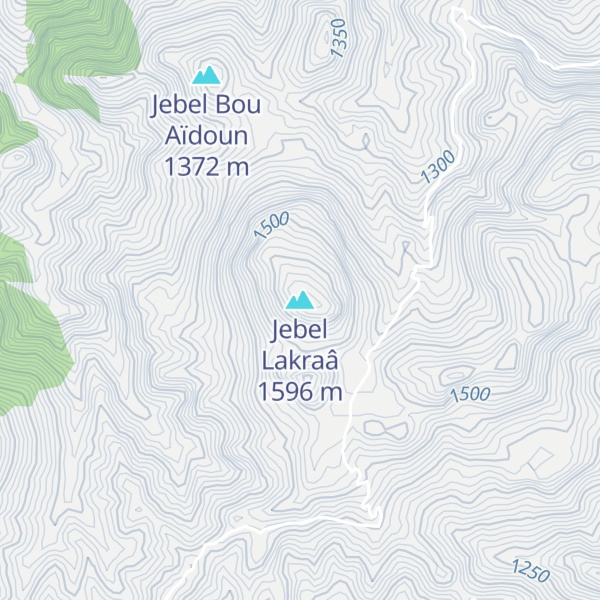 Map of Jebel Lakraâ