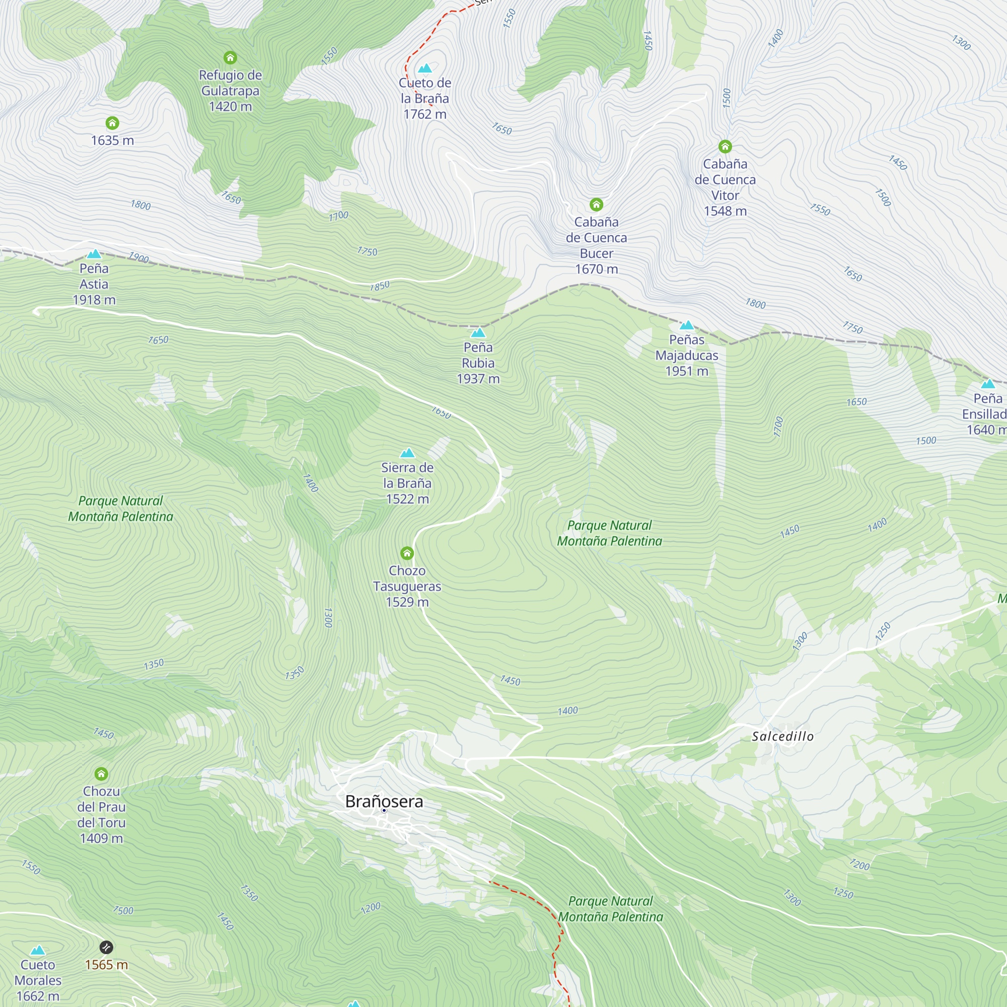 Refugio de la Collada map
