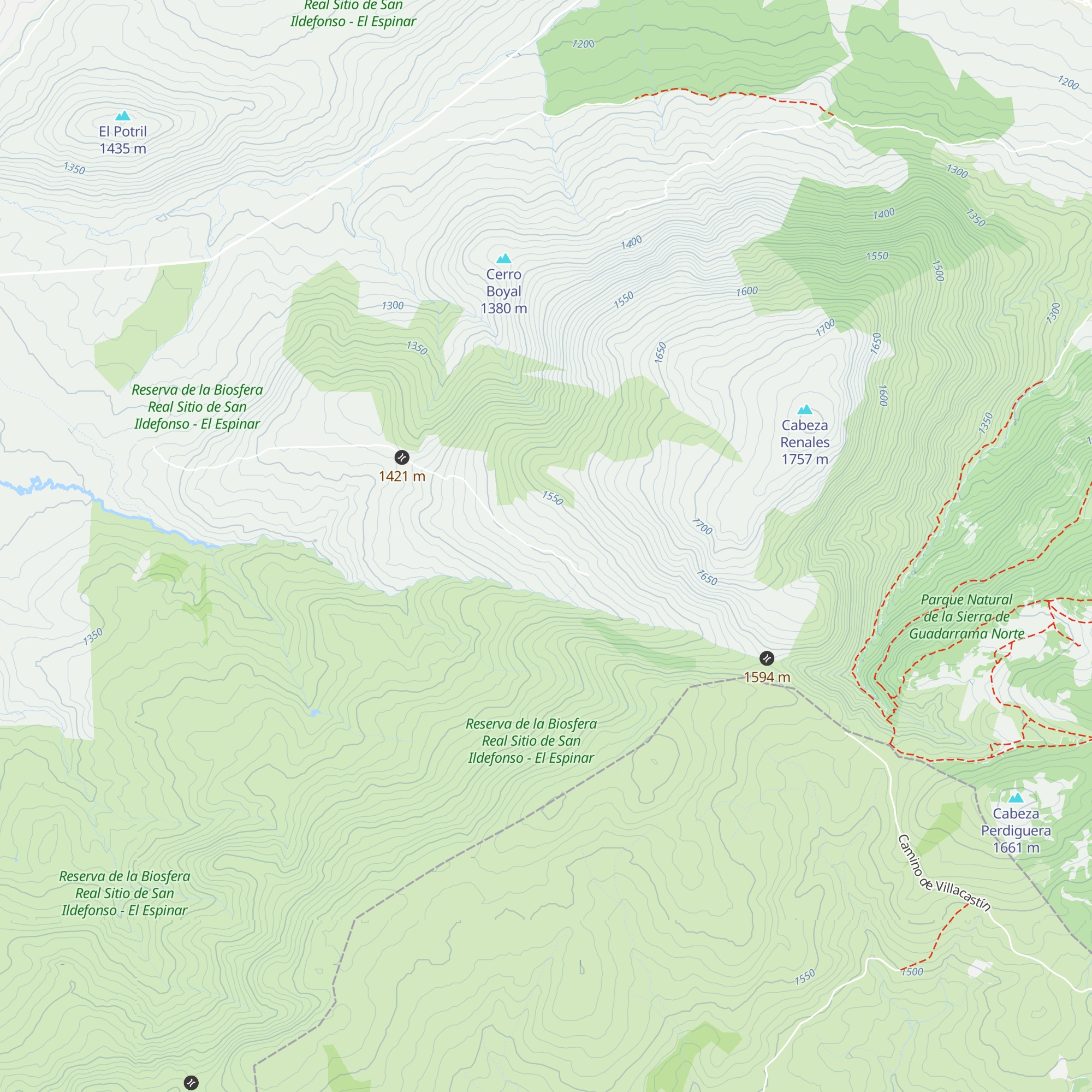 Refugio de Majada de Los Lobos map