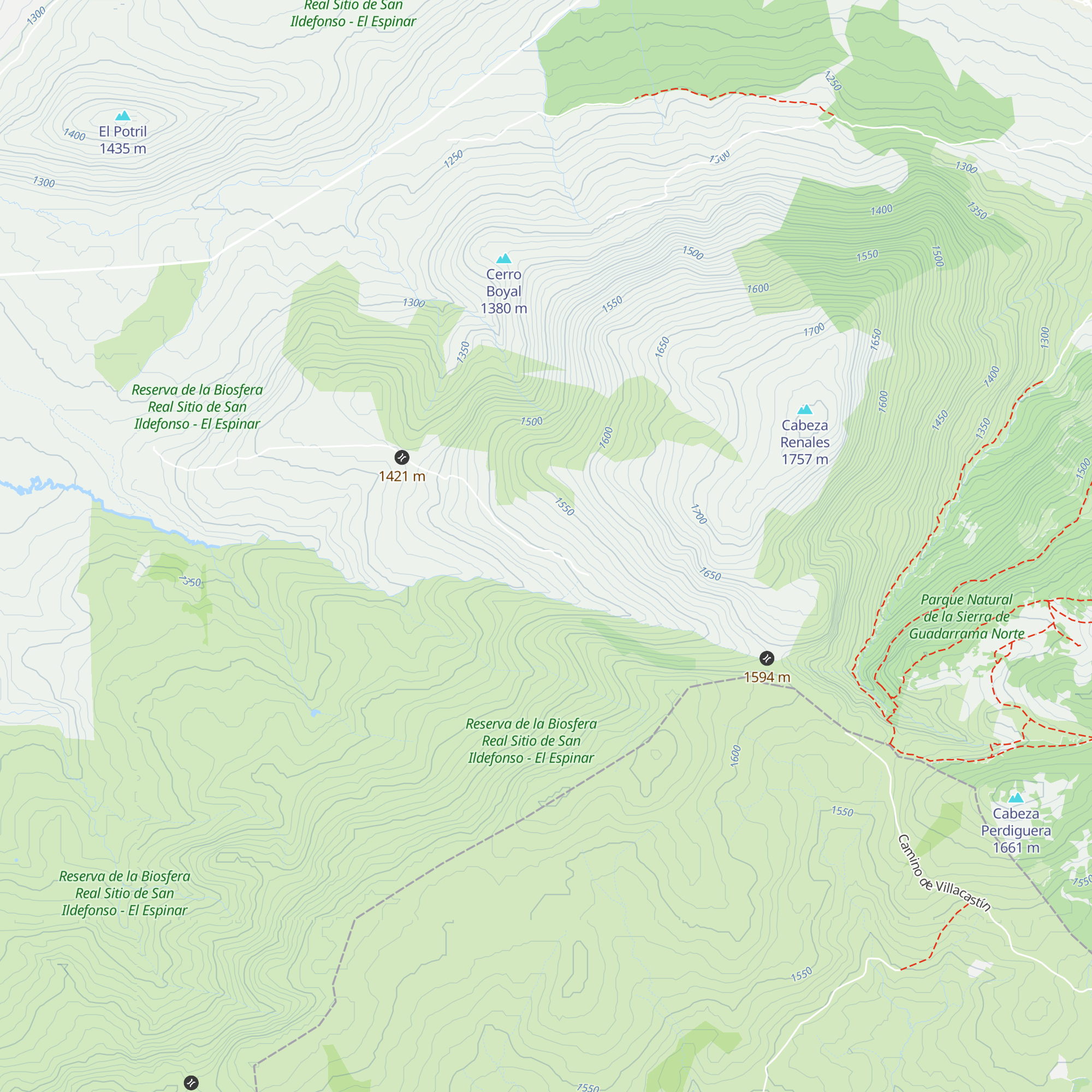 Refugio de Majada de Los Lobos map