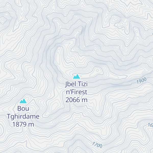 Map of Jbel Tizi n’Firest