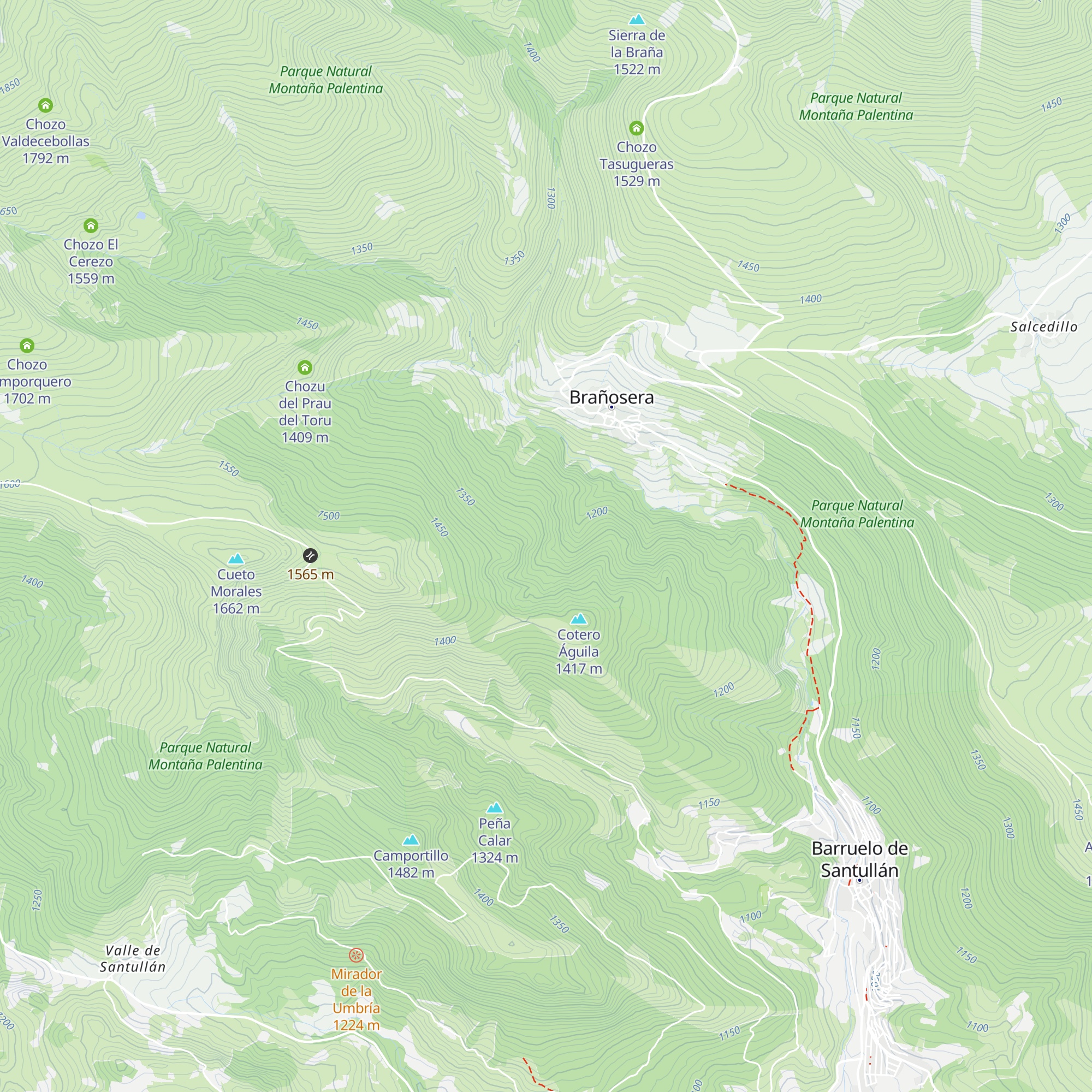 Calero de Brañosera map
