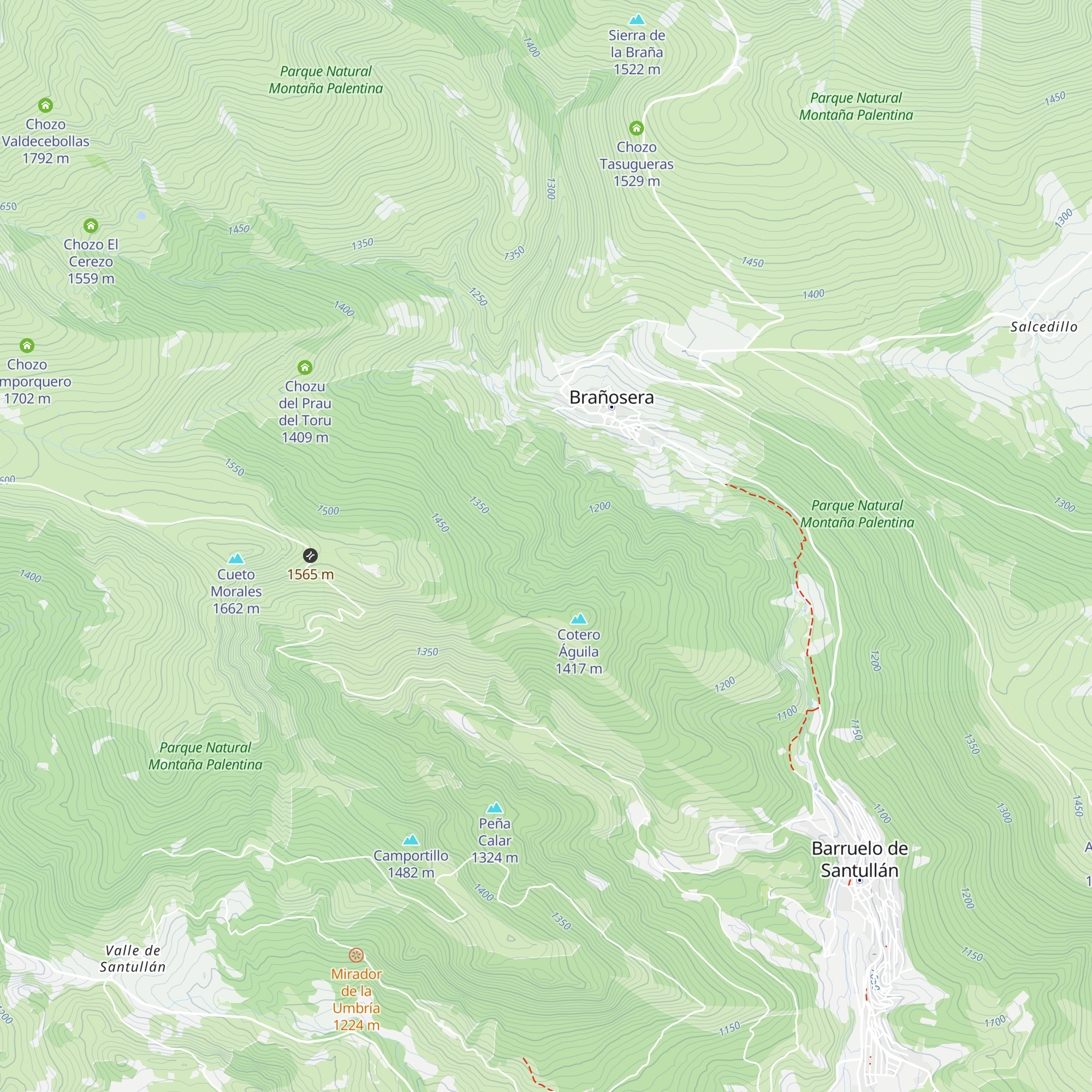 Calero de Brañosera map