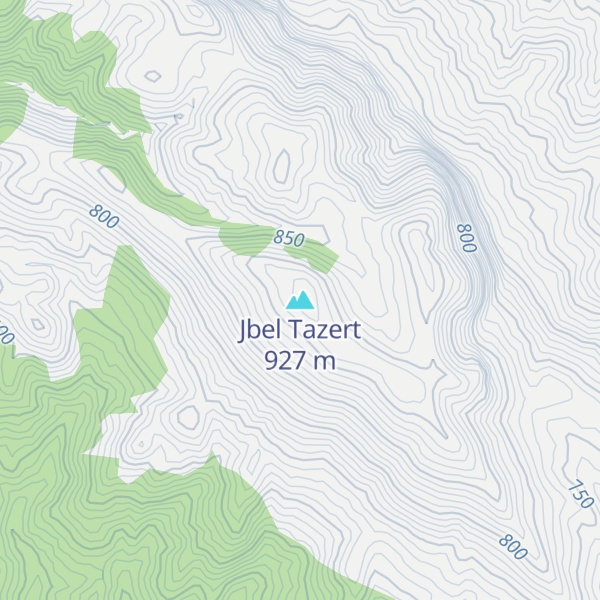 Map of Jbel Tazert