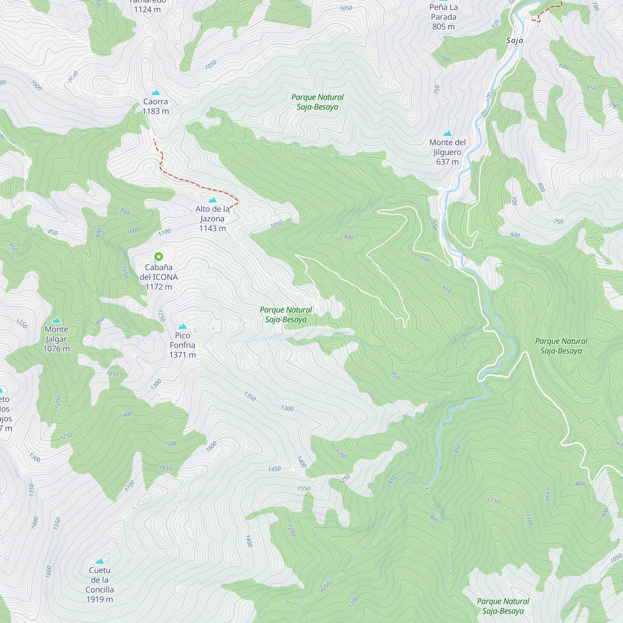 Refugio Bucierca map