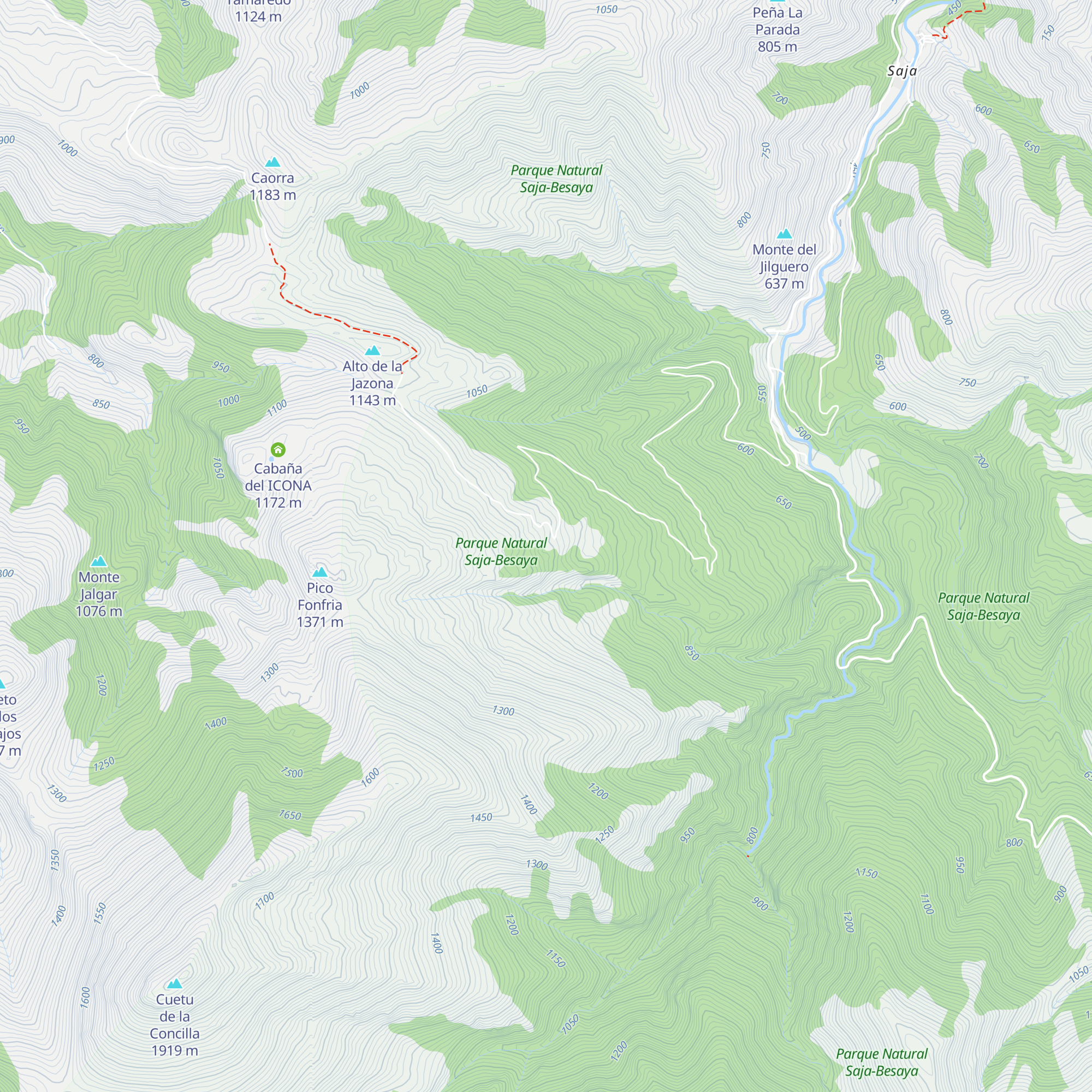 Refugio Bucierca map