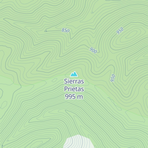 Map of Sierras Prietas