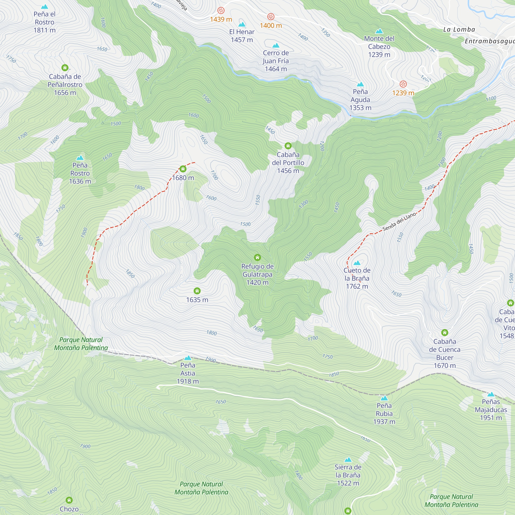 Refugio de Gulatrapa map