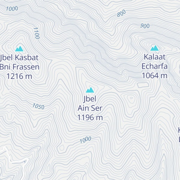 Map of Jbel Ain Ser