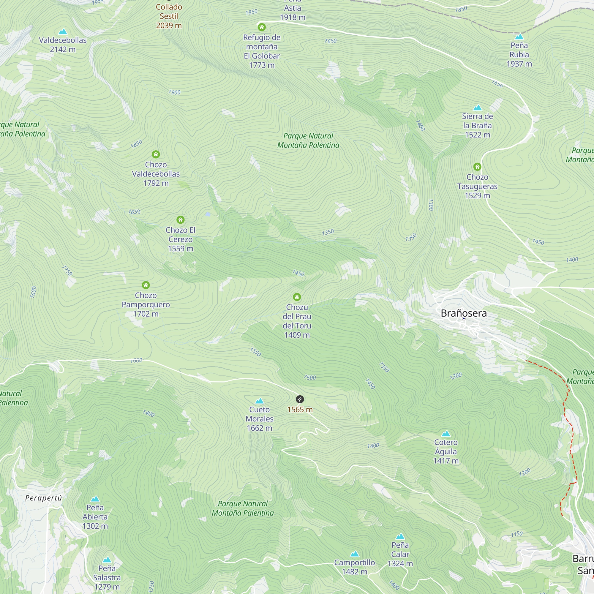 Chozu del Prau del Toru map