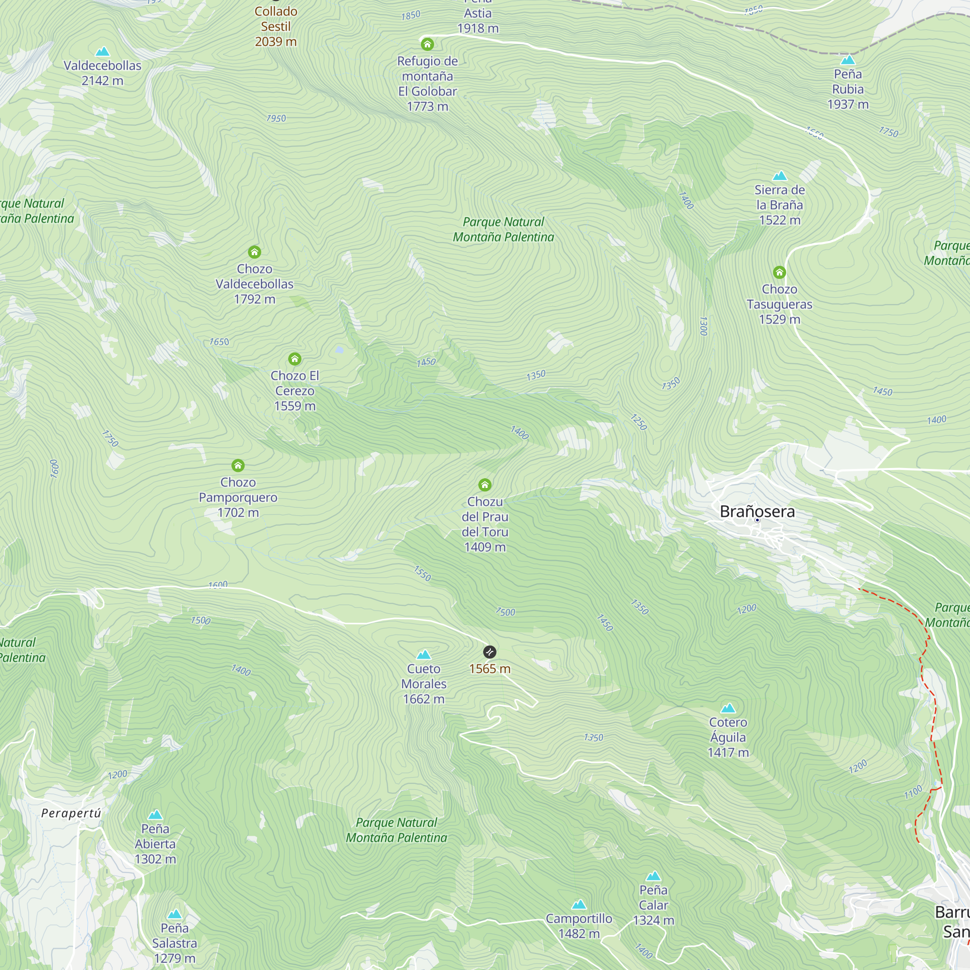 Chozu del Prau del Toru map