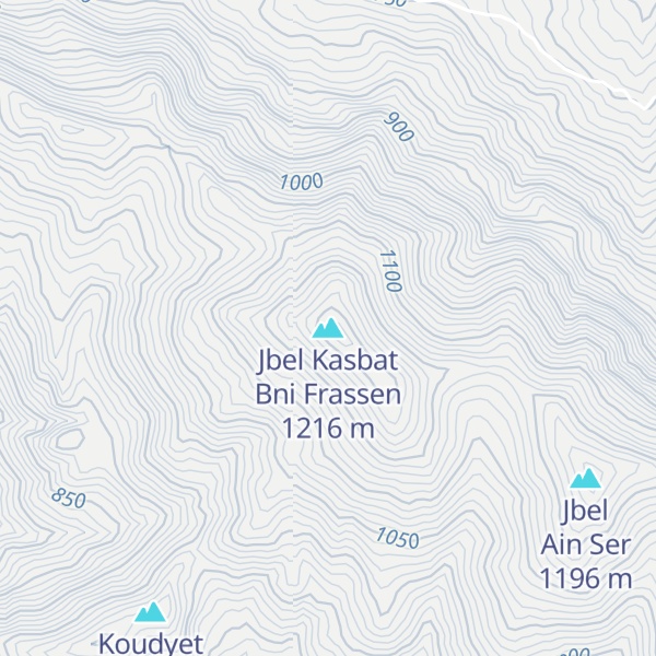 Map of Jbel Kasbat Bni Frassen