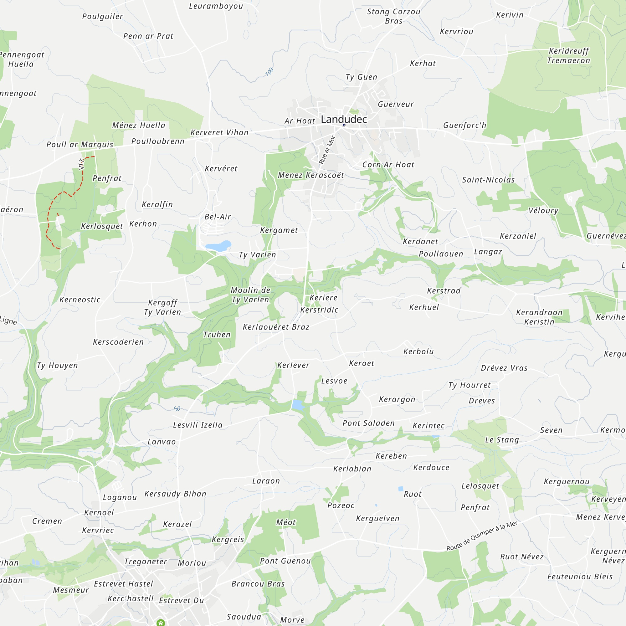 Gîte Ty Héol map