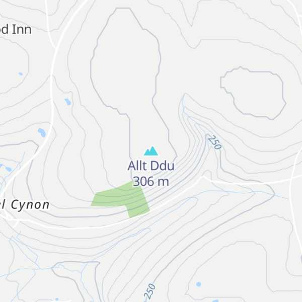 Map of Allt Ddu