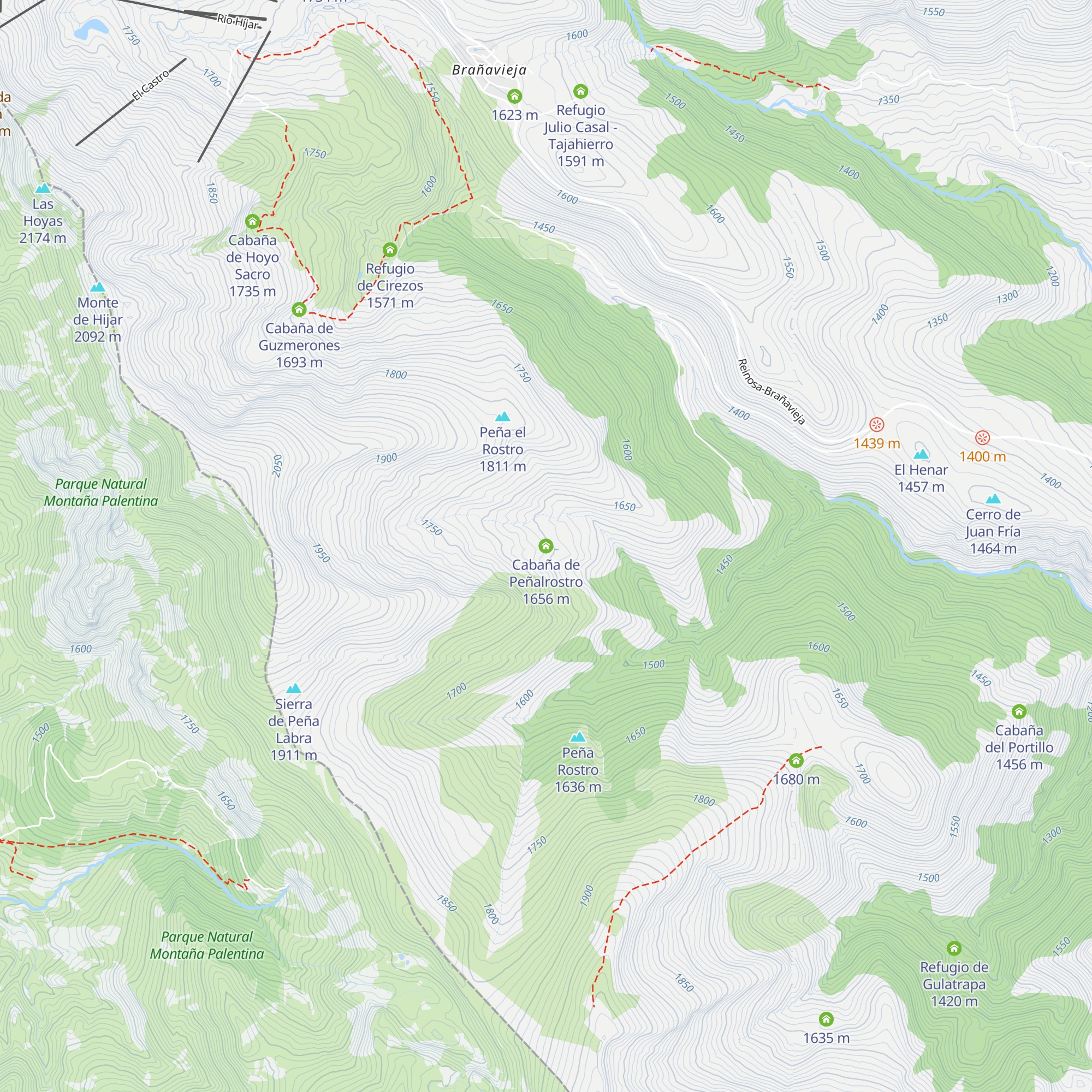 Cabaña de Peñalrostro map