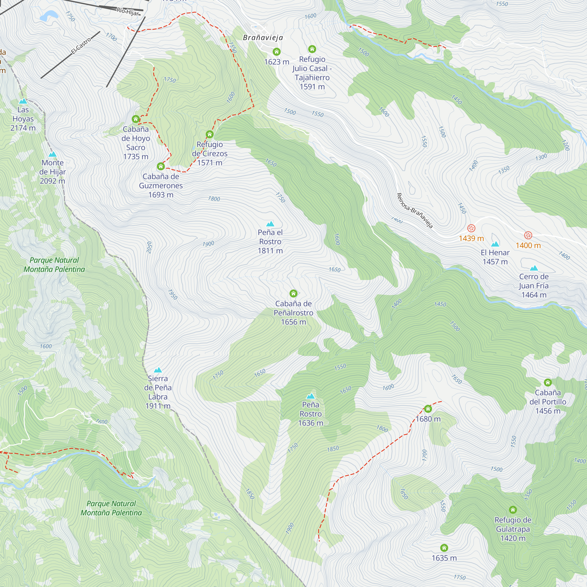 Cabaña de Peñalrostro map