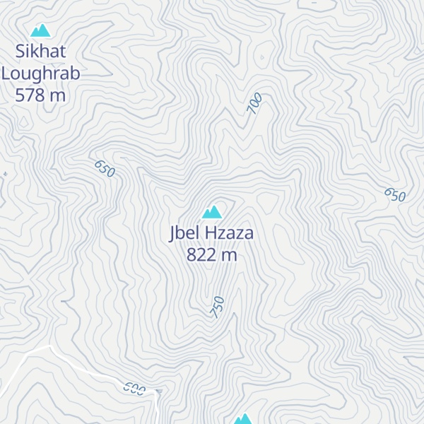 Map of Jbel Hzaza