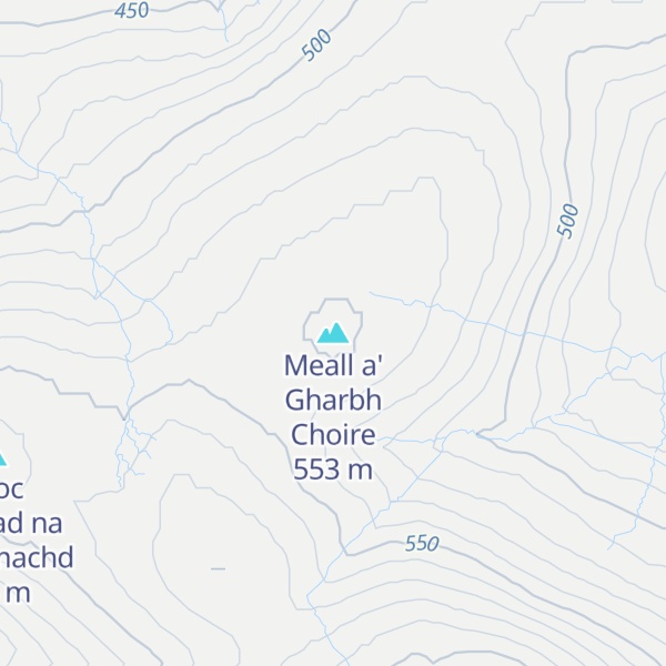 Map of Meall a' Gharbh Choire