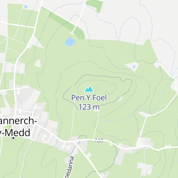 Map of Pen Y Foel