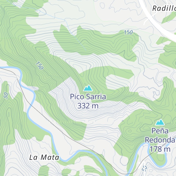 Map of Pico Sarria