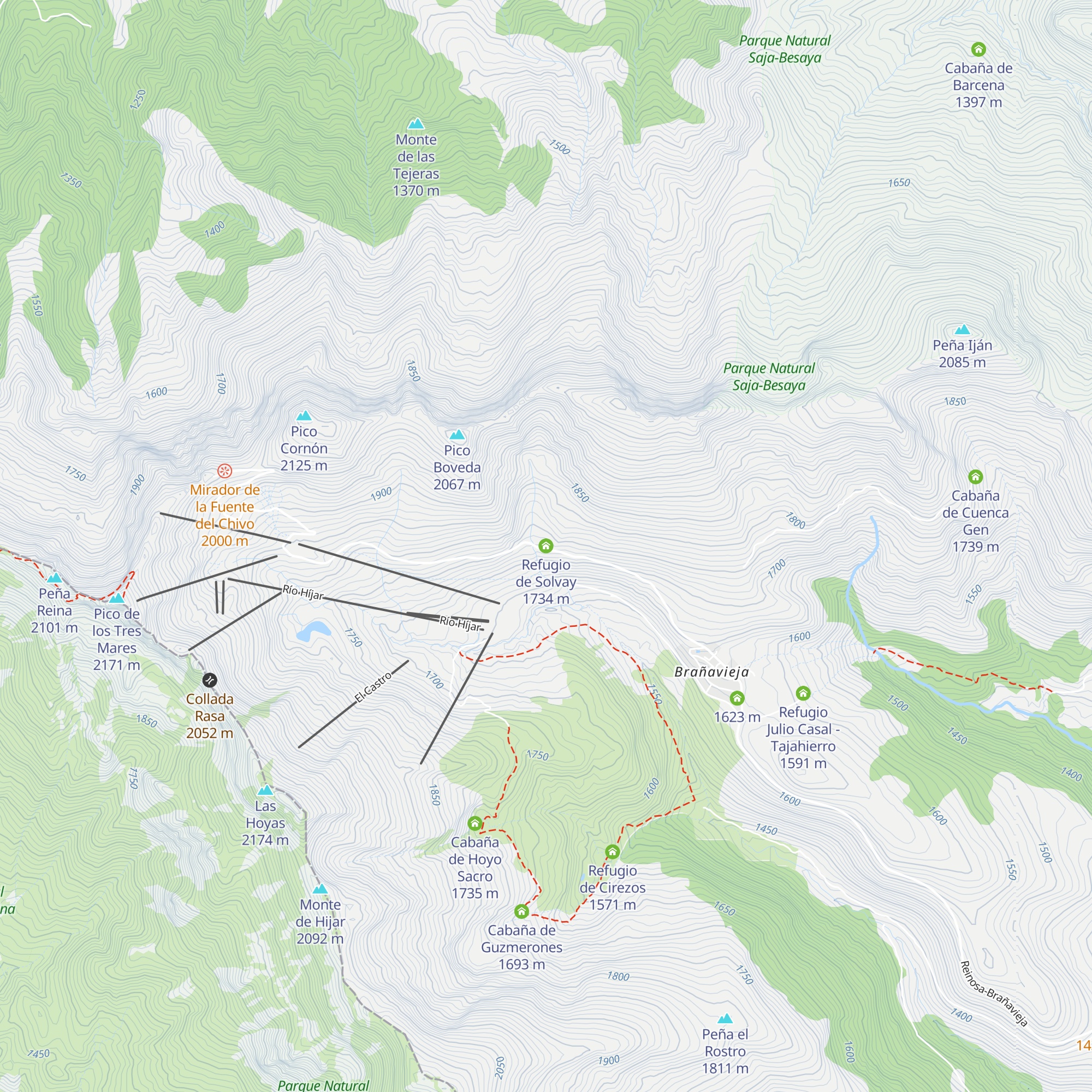 Refugio de Solvay map