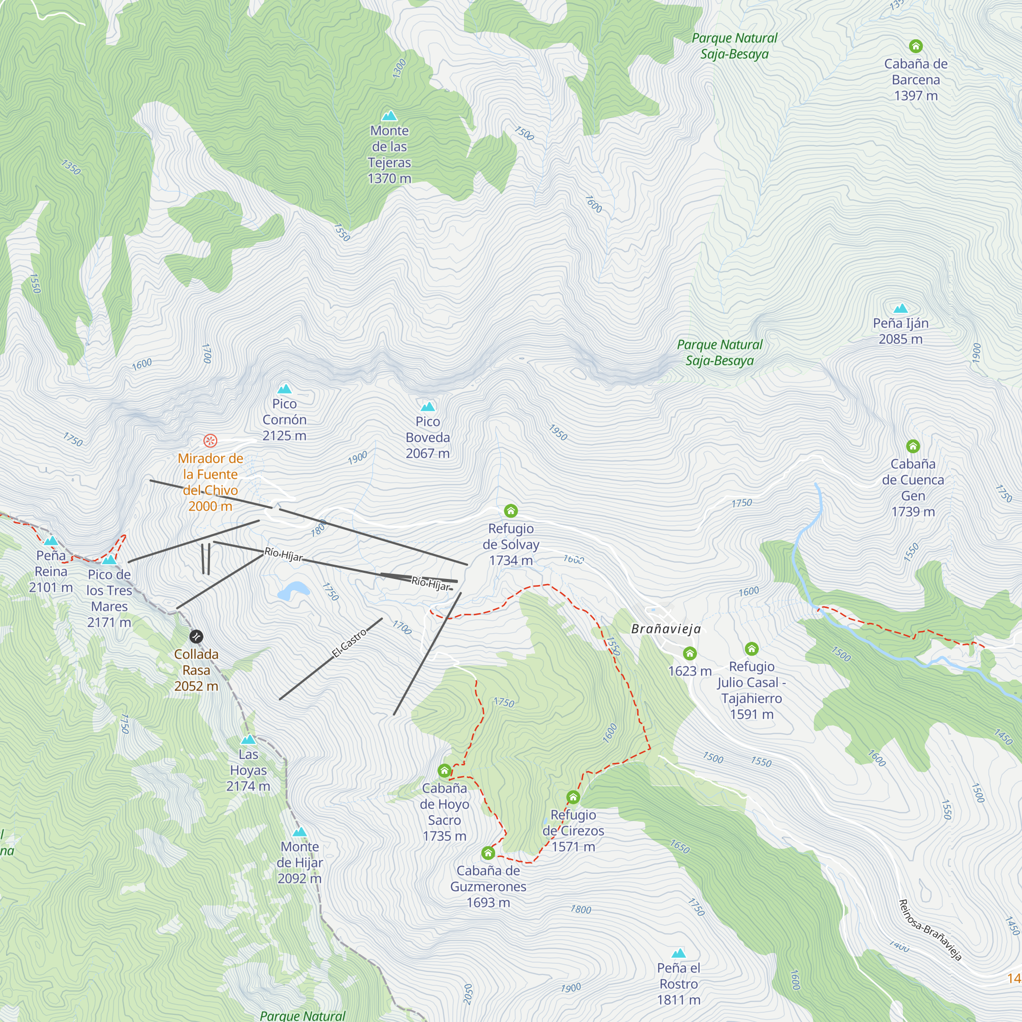 Refugio de Solvay map
