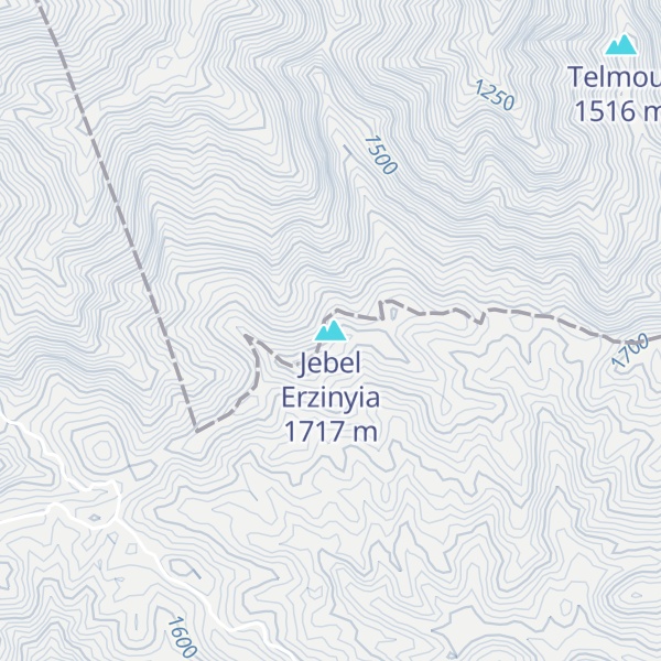 Map of Jebel Erzinyia