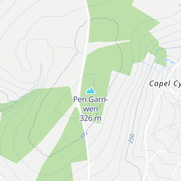 Map of Pen Garn-wen