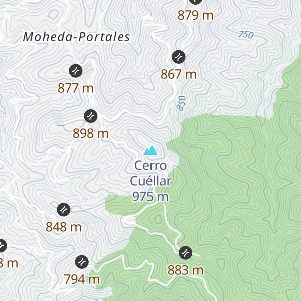 Map of Cerro Cuéllar