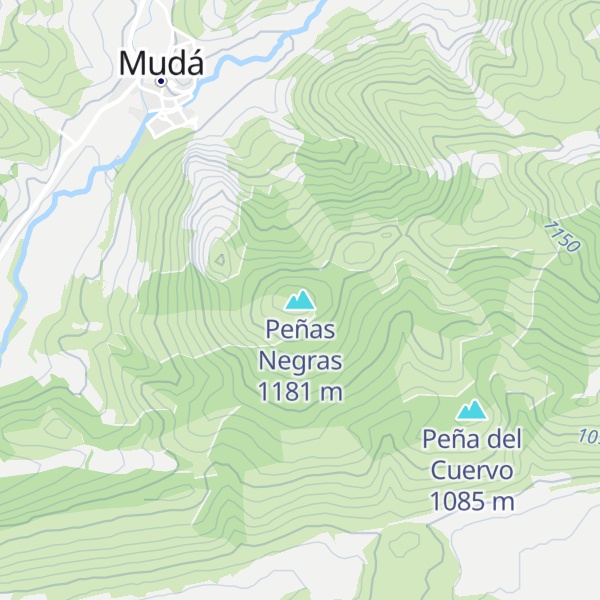 Map of Peñas Negras