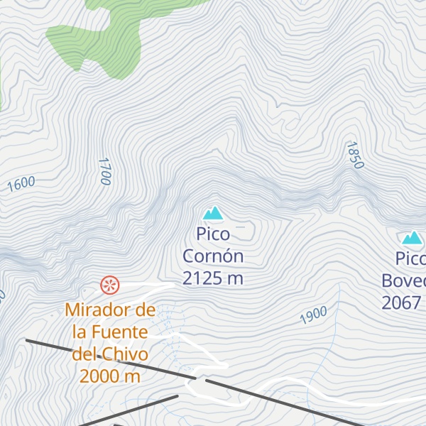 Map of Pico Cornón
