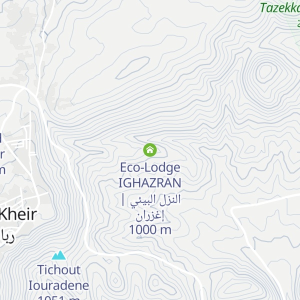 Map of Eco-Lodge IGHAZRAN | النزل البيئي إغزران