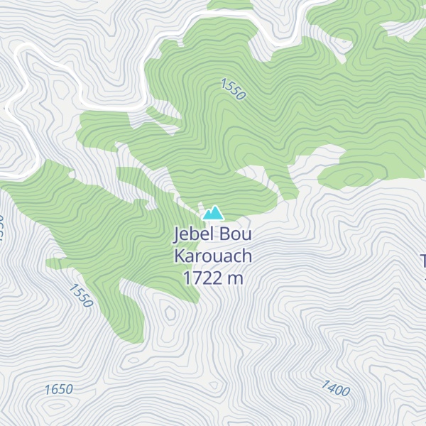 Map of Jebel Bou Karouach