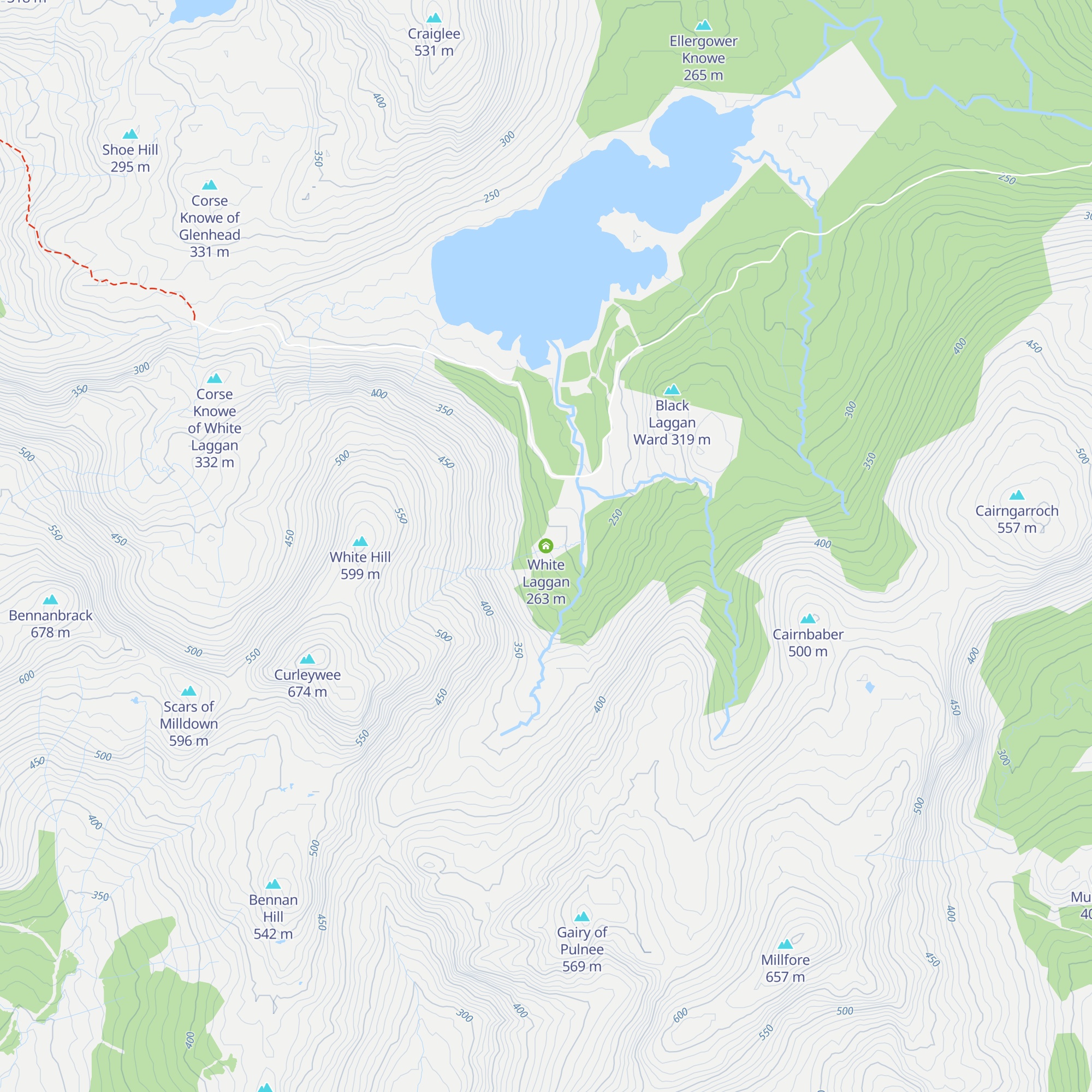 White Laggan map