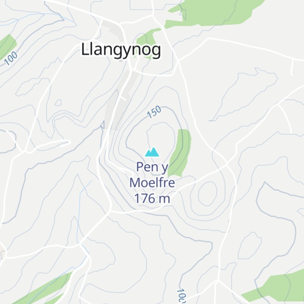 Map of Pen y Moelfre
