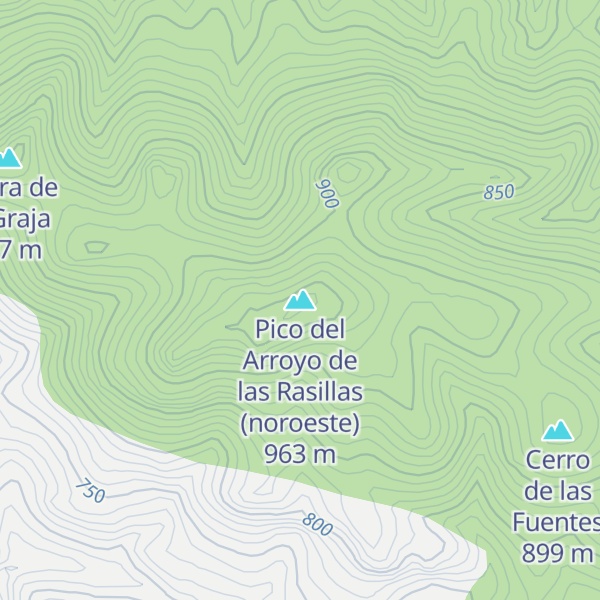Map of Pico del Arroyo de las Rasillas (noroeste)