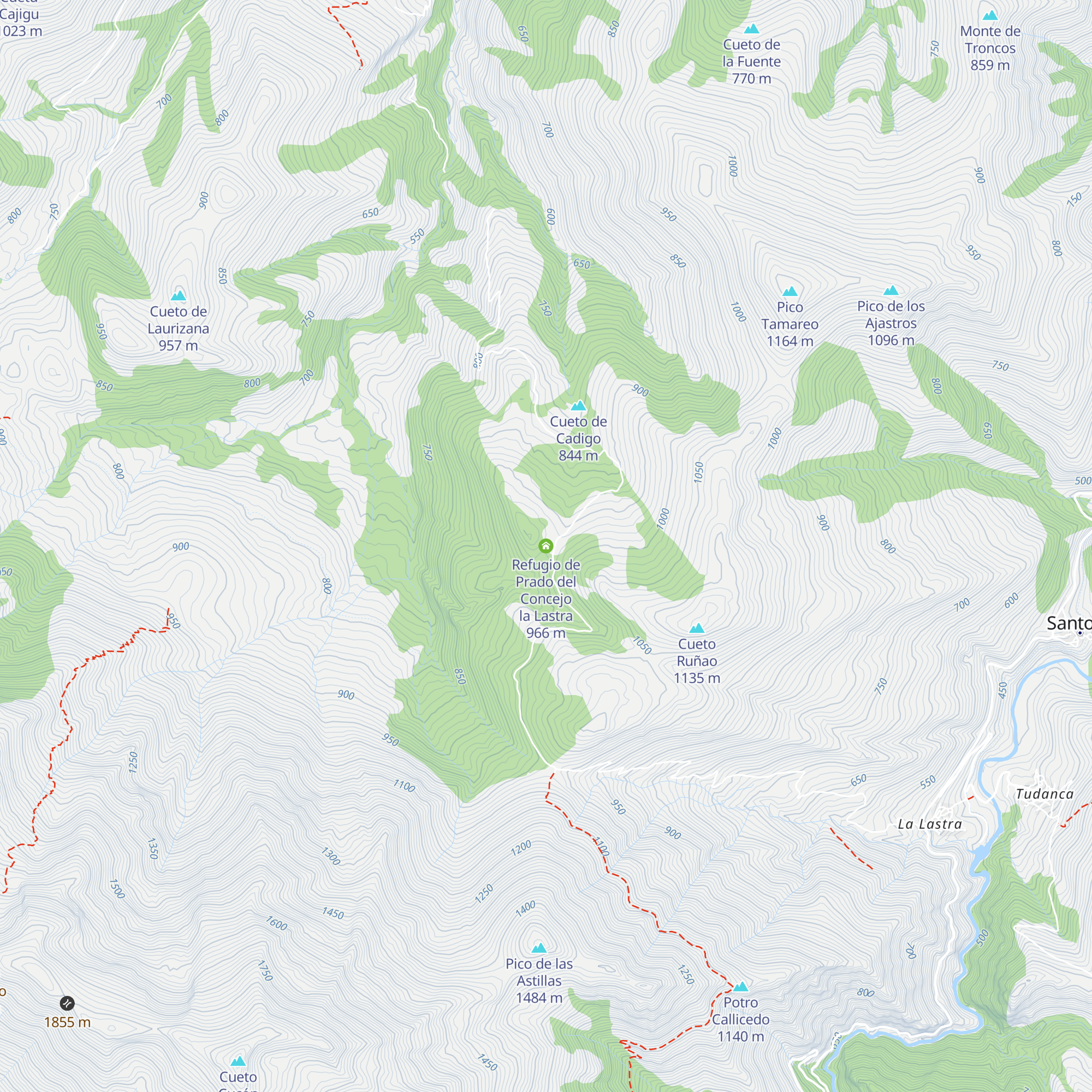 Refugio de Prado del Concejo la Lastra map
