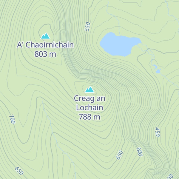 Map of Creag an Lochain