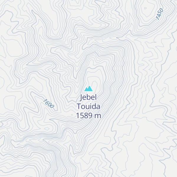 Map of Jebel Touida
