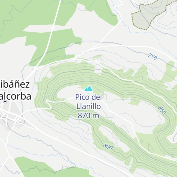 Map of Pico del Llanillo