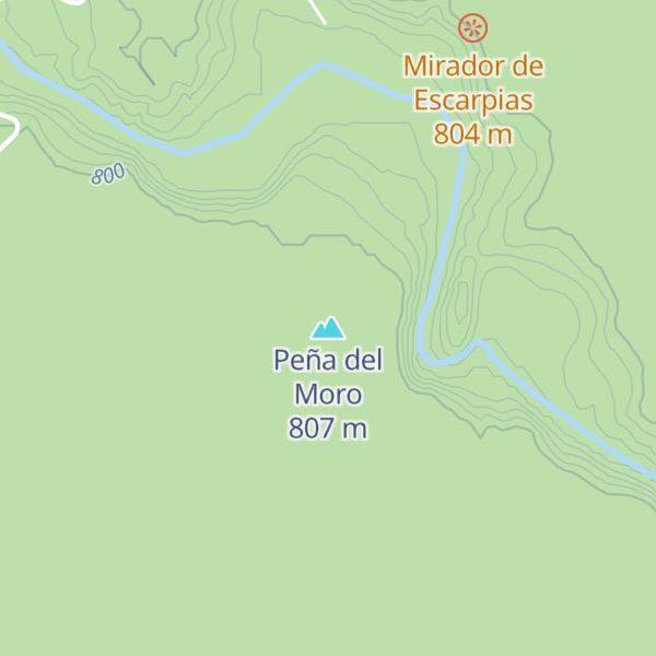 Map of Peña del Moro
