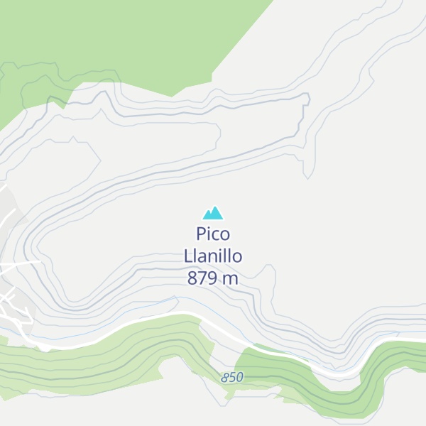 Map of Pico Llanillo