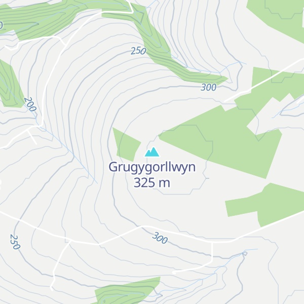 Map of Grugygorllwyn
