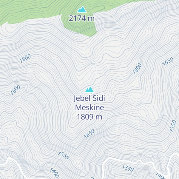 Map of Jebel Sidi Meskine
