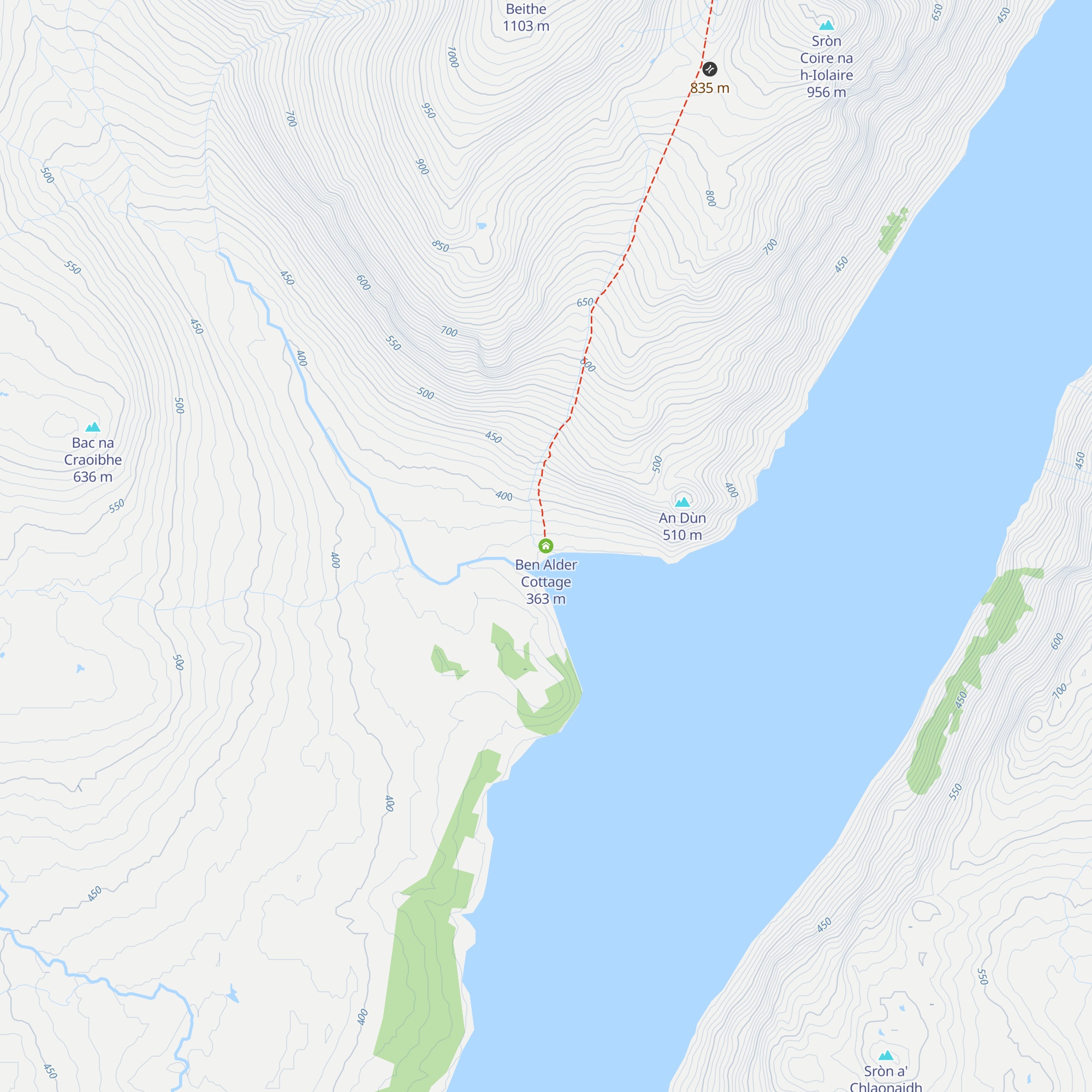 Ben Alder Cottage map