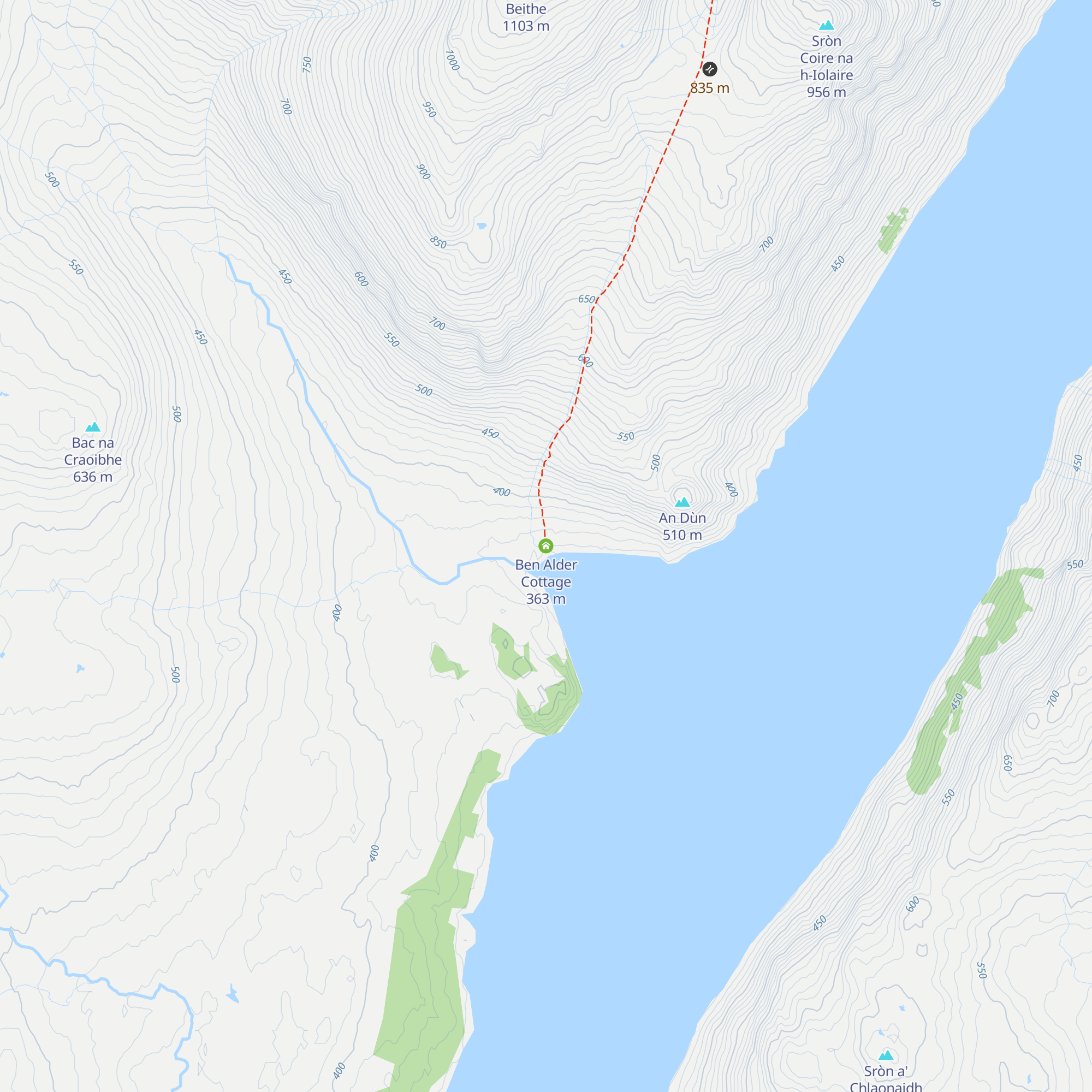 Ben Alder Cottage map