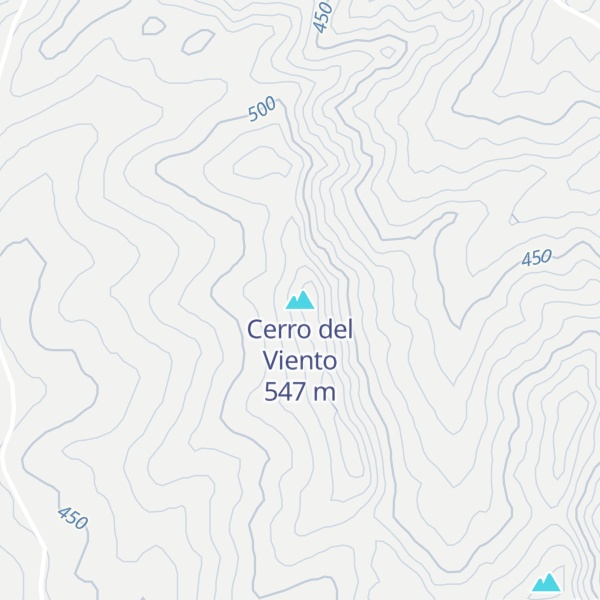 Map of Cerro del Viento