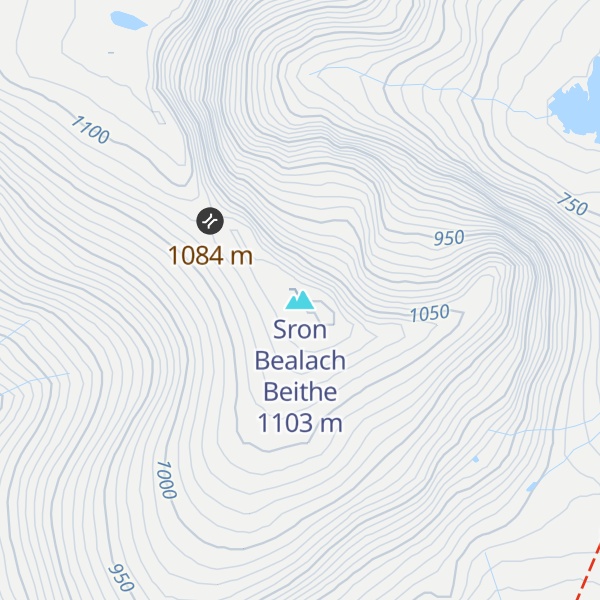 Map of Sron Bealach Beithe