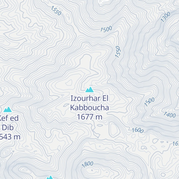 Map of Izourhar El Kabboucha