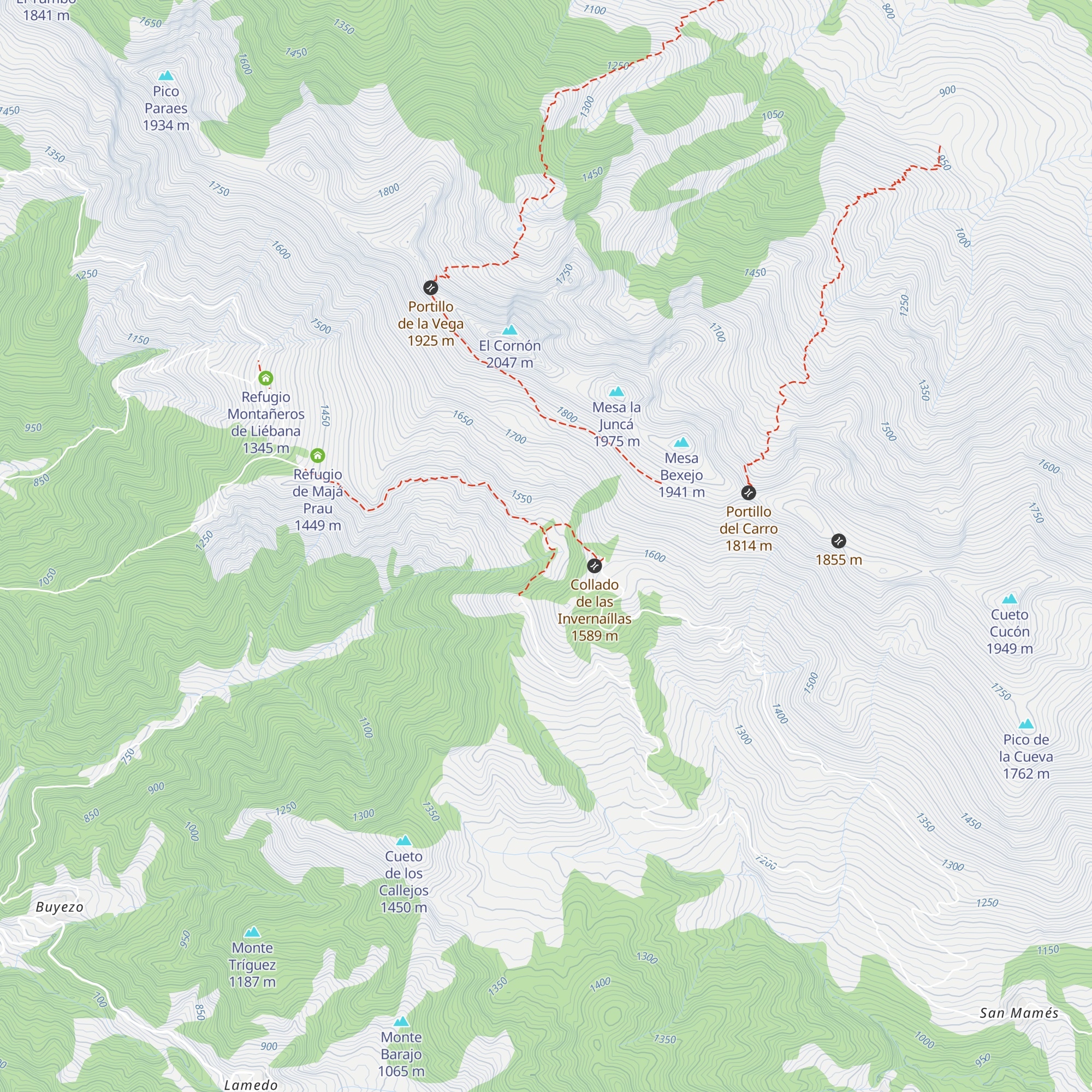 Las invernadillas map
